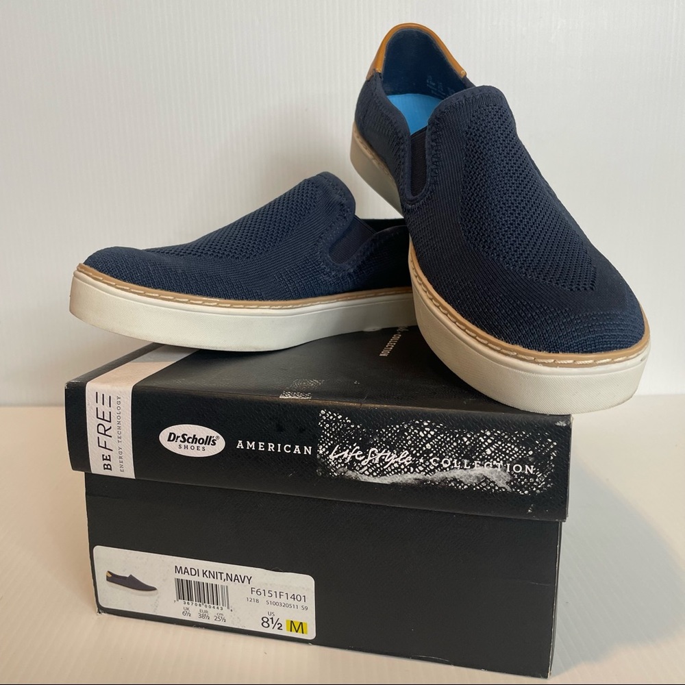 Dr. Scholls Madi Women's Knit Slip On Shoes Navy Blue Sz 8.5 Worn only few times